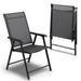 Bring Home Furniture Foldable Patio Dining Chairs w/ High Backrest & Armrest, for Garden Backyard in Black | 37 H x 20.5 W x 23 D in | Wayfair