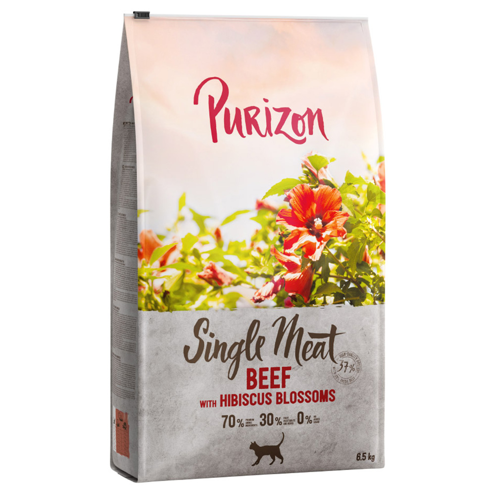 5.5 kg Purizon + 1 kg gratis! – Single Meat Rind mit Hibiskusblüten