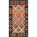 Pasargad Home Kilim Collection Reversible Wool Multicolor Area Rug- 3' 5'' X 6' 6'' - Pasargad Home 990260 4x6