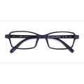 Unisex s rectangle Matte Navy Plastic Prescription eyeglasses - Eyebuydirect s Ricki