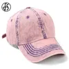 FS Sommer Rot Rosa Denim Hüte Für Männer Frauen Streetwear Baseball Caps Vintage Snapback Hip Hop Trucker Cap Gorras Para hombres