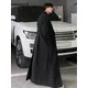 Mauroicardi Autumn Winter Extra Long Warm Black Loose Casual Wool Blends Coat Men Luxury Floor