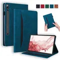 Für Samsung Galaxy Tab S9 Ultra Fall 14.6 "Luxus PU Leder Brieftasche Tablet Coque für Galaxy Tab S9