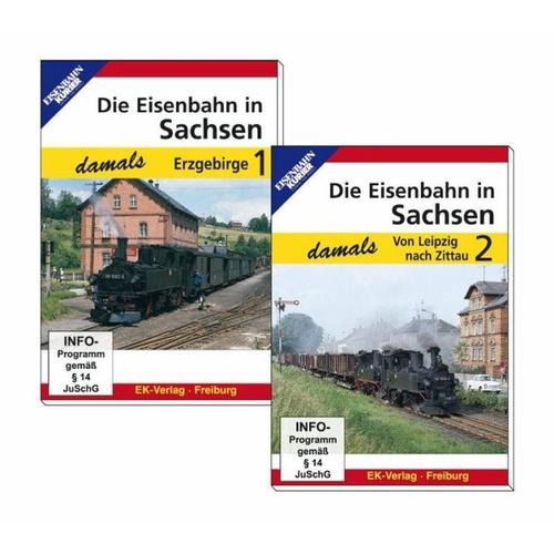 Die Eisenbahn in Sachsen damals - Teil 1 und Teil 2 im Paket. Tl.1+2, 2 DVD-Video (DVD) - EK-Verlag