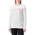 Armor Lux Damen Lange Ärmel Pullover, Weiß/Oyat/Lantana, 42