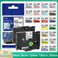 TZ-231 TZ-251 tz631 TZ-131 Label Tape 12mm Compatible pour Brother tze Ruban Laminé pour P-touch