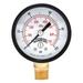 WINTERS PEM202 Pressure Gauge, 0 to 100 psi, 1/4 in MNPT, Black