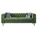 Modern Velvet Upholstered Sofa with Deep Channel Tufting, 3-Seater Sofa Couch for Living Room, 84.25" W x 30.71" D x 29.13" H