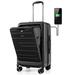 Costway 20'' Carry-on PC Hardside Suitcase TSA Lock w/ Front Pocket & - See Details