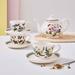 Portmeirion Botanic Garden Teacups and Saucers Set of 6 Assorted Motifs - 7 oz