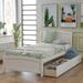 Upgrade Your Bedroom Decor with the Functional and Chic Wood Platform Bed with Drawers - Classic White Finish - Twin Size