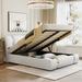 Merax Upholstered Faux Leather Platform bed with a Hydraulic Storage System