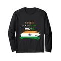 Vande Mataram, indischer Patriotismus, indische Flagge Langarmshirt