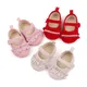 Mocassins mignons à paillettes pour bébés filles chaussures plates à semelle souple décor de nœud