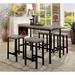 Modern 5-Piece Metal Dining Table Set with 4 Counter Height Dining Chairs and Rectangular Dining Table for Dining Room