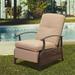 Outdoor Patio Metal Frame Adjustable Lounge Chair with Cushions