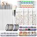 Nail Brushes for Nail Art Teenitor Nail Art Kit Nail Art Brush Nail Dotting Tools Butterfly Nail Art Stickers Nail Rhinestones Nail Foil Nail Striping Tapes Nail Dust Brush