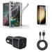 Accessories Bundle for Samsung Galaxy S23 Ultra - Ultra Lightweight Slim Shockproof Case (Moose Lake) Screen Protector 30W Dual (USB-C USB-A) Car Charger Type-C to USB Cable