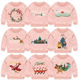 Godderr 2-8Y Toddler Girls Christmas Sweatshirt for Kids Pullove Crewneck Sweatshirt Long Sleeve Sweater Cozy Autumn Warm Winter Sweatshirt