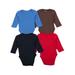 Leveret 4 Pack Long Sleeve Baby Boys Bodysuit 100% Cotton Solid 18-24 Months