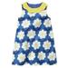 HILEELANG Little Girls Cotton Dress Sleeveless Casual Summer Sundress Flower Printed Jumper Skirt Dresses 4T