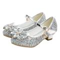 Gyratedream Baby Girls Wedding Party Dress Shoes Perform Dance Shoe Girls Flower Sparkle Low Heel Party Mary Jane Princess Shoes