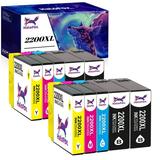 PGI-2200XL PGI 2200 XL Pigment Ink Cartridges Compatible Replacement for Canon PGI-2200 PGI 2200XL for Maxify MB5320 MB5420 MB5120 MB5020 iB4020 iB4120 (4BK 2C 2M 2Y) 10 Pack