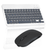 Rechargeable Bluetooth Keyboard and Mouse Combo Ultra Slim Keyboard and Mouse for ZTE nubia Red Magic 5G Lite and All Bluetooth Enabled Mac/Tablet/iPad/PC/Laptop - Shadow Grey with Black Mouse