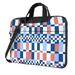 ZNDUO Flat Color Blue Block Doodle Pattern Laptop Bag 15.6 inch Business Casual Durable Laptop Backpack