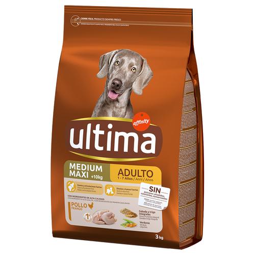 6kg(2x3kg) Ultima Medium / Maxi Adult Huhn & Reis Hundefutter trocken