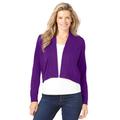 Plus Size Women's Long-Sleeve Cardigan by Woman Within in Radiant Purple (Size 1X)