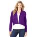 Plus Size Women's Long-Sleeve Cardigan by Woman Within in Radiant Purple (Size M)