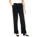 Plus Size Women's Wide-Leg Velour Pant by Woman Within in Black (Size S)