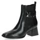 CAPRICE Damen Stiefeletten mit Absatz aus Leder Blockabsatz Weite G, Schwarz (Black Nappa), 41 EU