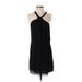 Rory Beca Casual Dress - Mini Halter Sleeveless: Black Solid Dresses - Women's Size Small