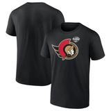 Men's Fanatics Branded Black Ottawa Senators 2023 NHL Global Series Logo T-Shirt