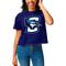 Women's League Collegiate Wear Blue Creighton Bluejays Clothesline Cropped T-Shirt