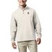 Men's League Collegiate Wear Cream Brown Bears Fleece Quarter Snap Up Pullover Sweatshirt