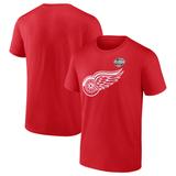 Men's Fanatics Branded Red Detroit Wings 2023 NHL Global Series Logo T-Shirt