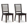 Signature Design by Ashley Charterton Dining Chair Wood in Black/Brown | 37.5 H x 19 W x 22.75 D in | Wayfair D753-01