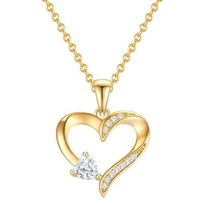 Rafaela Donata Halskette Herz Sterling Silber Zirkonia in Gold Damen Image