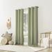 Kelly Clarkson Home Astrid Casual Textured Semi-Sheer Grommet Curtain Panel Metal in Green/Blue | 40" W x 84" L | Wayfair