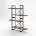 17 Stories 56.7" H x 47.2" W Iron Etagere Bookcase in Brown | 56.7 H x 47.2 W x 12.5 D in | Wayfair 925A45A9B03D4AA3872DAE4CF902208F