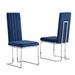 Everly Quinn Velvet Side Chair Dining Chair Wood/Upholstered/Velvet in Gray/Blue | 42 H x 18 W x 24 D in | Wayfair 5D890F8B1FD04BC28C9CEEF054F7F0DD