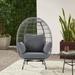 Dakota Fields Bryn Outdoor Lounge Egg Chair in Gray | 59 H x 40.2 W x 25.6 D in | Wayfair 1E7DB8A58277430384BC7F8934706178