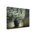 Winston Porter Korede Floral Still Life On Canvas by Delphine Devos Print Canvas, Cotton in Gray/White | 18 H x 24 W x 2 D in | Wayfair