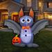 The Holiday Aisle® Lighted Halloween Bat & Pumpkin Inflatable Decor | 50 H x 48 W x 26 D in | Wayfair 53CA86C99DAA4D2DA9E70757DC110810