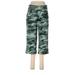 Lands' End Casual Pants - Mid/Reg Rise Straight Leg Cropped: Green Bottoms - Women's Size Medium