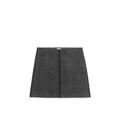 Boiled Wool Mini Skirt - Grey