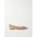 Roger Vivier - Gommettine Patent-leather Point-toe Flats - Taupe